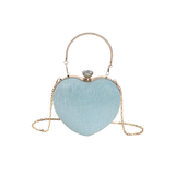Bolsa Clutch de Mão LOWES em Formato de Coração com Pedraria