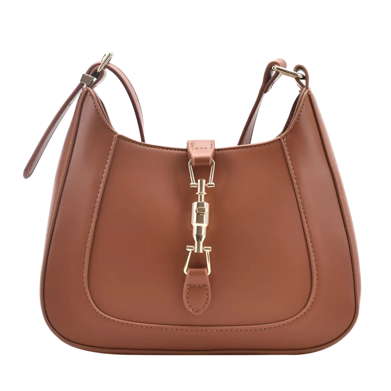 Bolsa de Ombro Wine em Couro com Alça Ajustável - Minimalista e Elegante