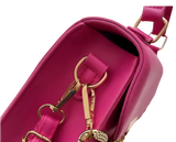 Bolsa Transversal Cindy - Corrente Dourada com Strass, Alça de Mão e Fecho de Zíper