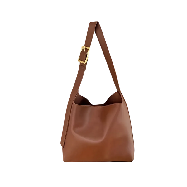 Bolsa de Ombro Allure em Couro - Acompanha Nécessaire | Design Minimalista