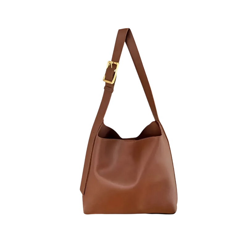 Bolsa de Ombro Allure em Couro - Acompanha Nécessaire | Design Minimalista