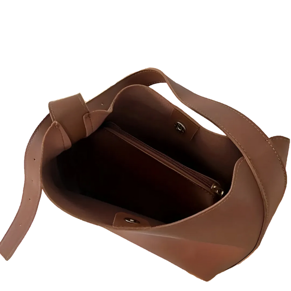 Bolsa de Ombro Allure em Couro - Acompanha Nécessaire | Design Minimalista