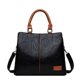 Bolsa Tote Grande | Design exclusivo - Couro com letras em relevo