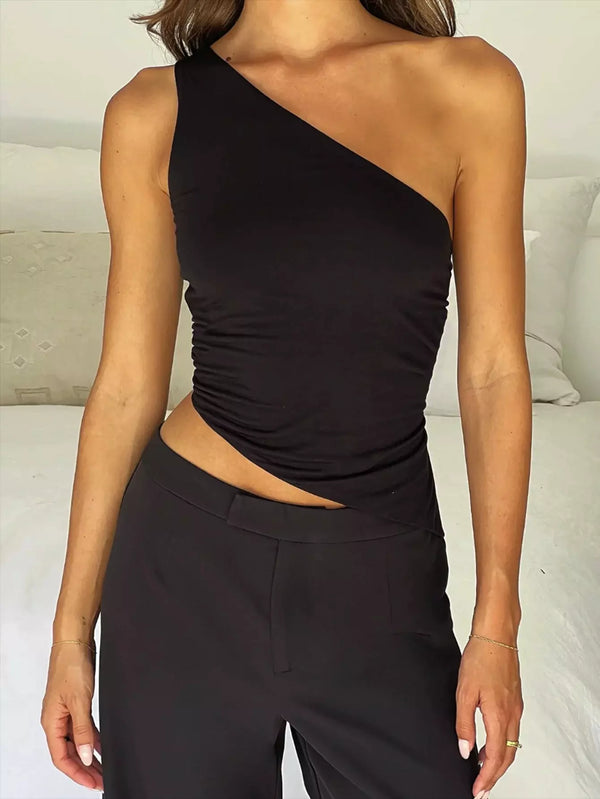 blusa mula manca assimétrica
blusa com amarração nas costas
blusa elegante para noite
blusa casual chic
blusa de poliéster e elastano
blusa modelagem ajustada
blusa assimétrica feminina
moda feminina casual