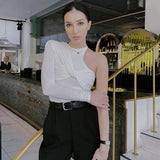 Body Elegante com Alça de Um Ombro Só - Ideal para Festas e Eventos