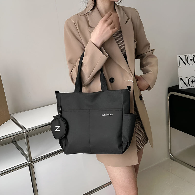 Bolsa Tote Mizani de Nylon - À Prova D'Água Para Uso Diário - Grande e Compacta