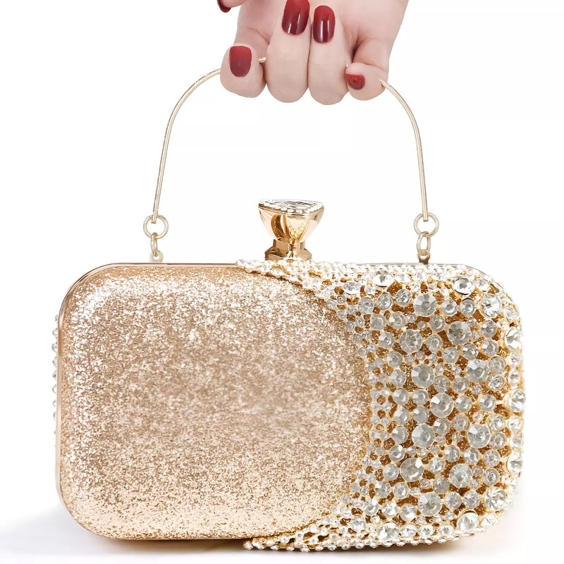 Bolsa Clutch Tiffany Com Alça de Mão e de Ombro - Ideal Para Festas e Eventos