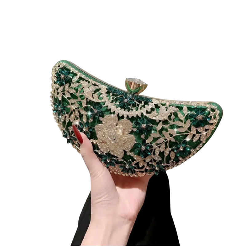Bolsa Clutch em Esmeralda - Ideal para Festas, Eventos e Formaturas