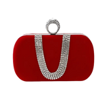Bolsa Clutch em Veludo - Detalhes em Pedraria | Ideal para Festas
