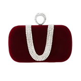 Bolsa Clutch em Veludo - Detalhes em Pedraria | Ideal para Festas