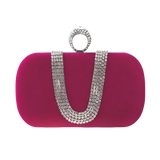 Bolsa Clutch em Veludo - Detalhes em Pedraria | Ideal para Festas
