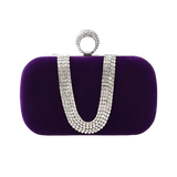 Bolsa Clutch em Veludo - Detalhes em Pedraria | Ideal para Festas