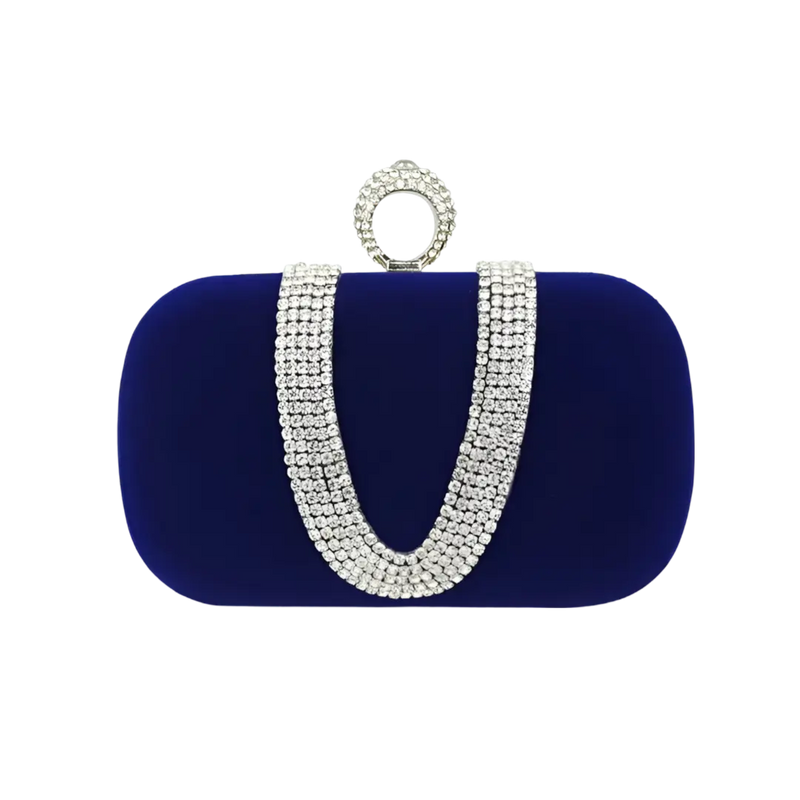 Bolsa Clutch em Veludo - Detalhes em Pedraria | Ideal para Festas