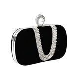 Bolsa Clutch em Veludo - Detalhes em Pedraria | Ideal para Festas