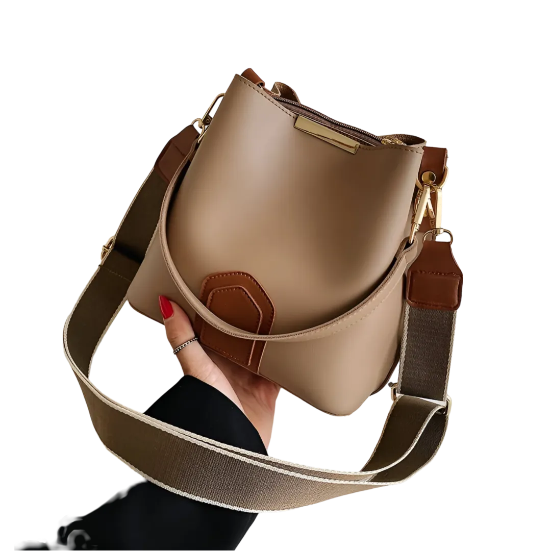 Bolsa de Ombro Trance Balde em Couro | Moderno e Funcional