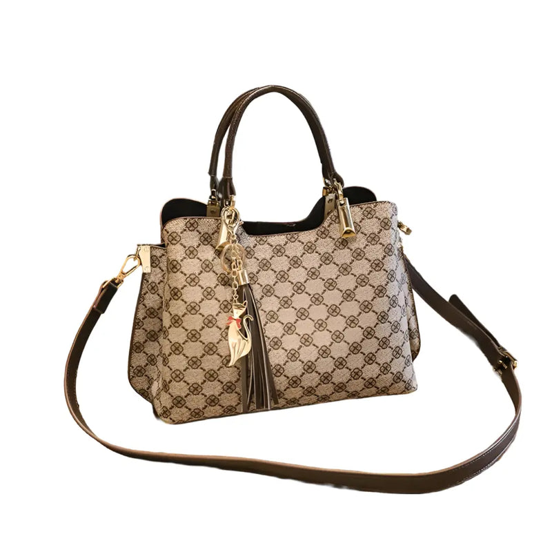 Bolsa de Ombro Vintage Xadrez | Alça Removível e Ajustável para Uso | Personalizada