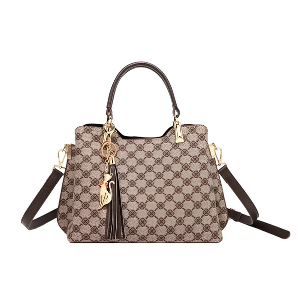 Bolsa de Ombro Vintage Xadrez | Alça Removível e Ajustável para Uso | Personalizada