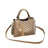 Bolsa de Ombro Vintage Xadrez | Alça Removível e Ajustável para Uso | Personalizada