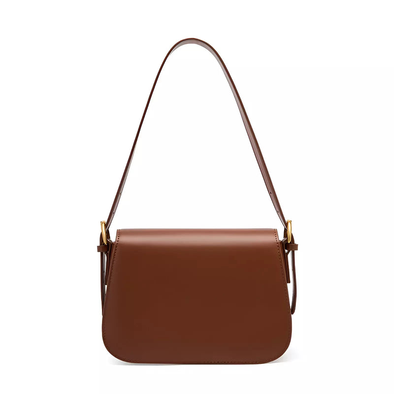Bolsa de Ombro Crossbody Romena - Alça Curta e Ajustável | Detalhes Dourado