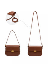 Bolsa de Ombro Crossbody Romena - Alça Curta e Ajustável | Detalhes Dourado