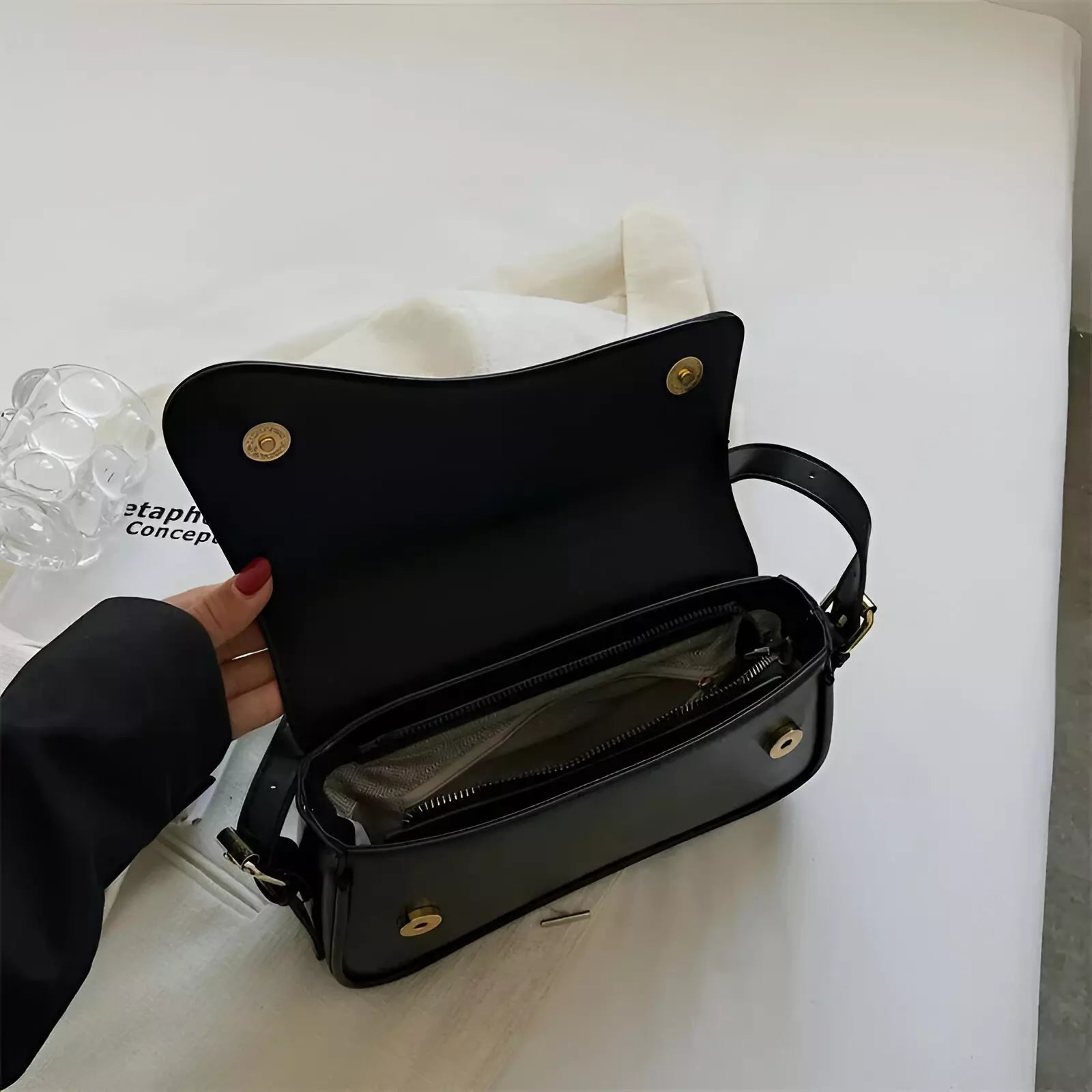 Bolsa de Ombro Alto Padrão Aurora Vintage - Shoulder Bag | Couro de Alta Qualidade | Alça Curta