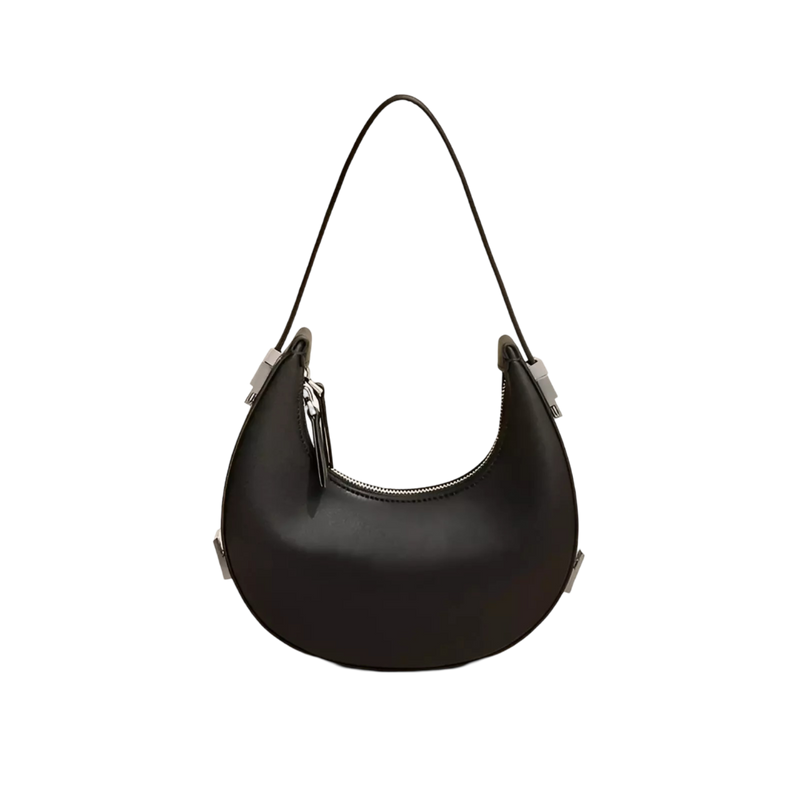Bolsa de Ombro Meia Lua em Couro - Luna Bag | Alça Ajustável