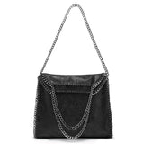 Bolsa Tote Ácate em Couro com Alça de Correntes - Moderna, Luxuosa e Compacta
