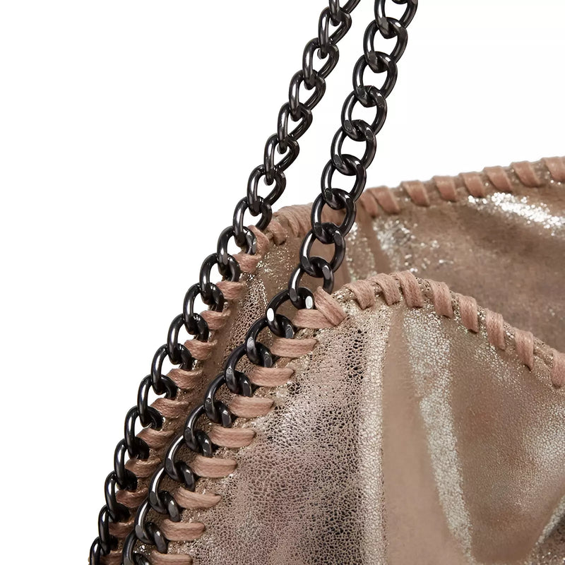 Bolsa Tote Ácate em Couro com Alça de Correntes - Moderna, Luxuosa e Compacta