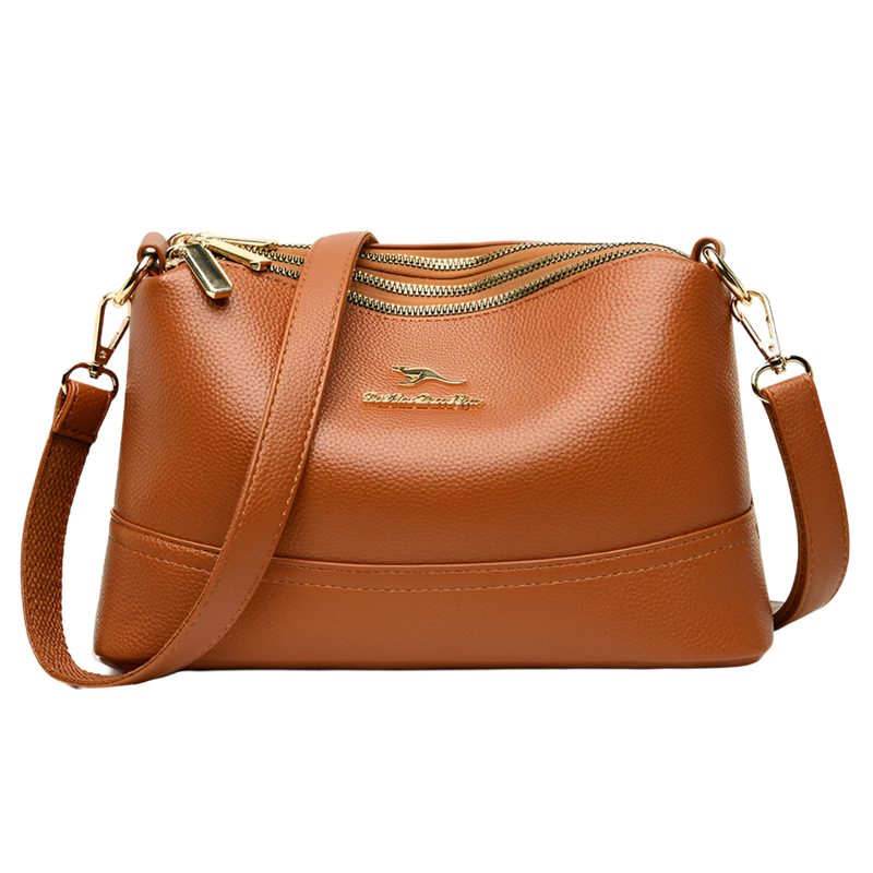 Bolsa de Ombro Crossbody Bartin | Zíper Triplo