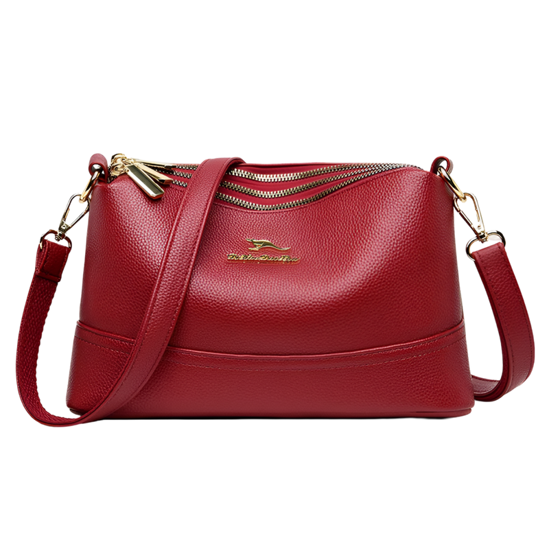 Bolsa de Ombro Crossbody Bartin | Zíper Triplo