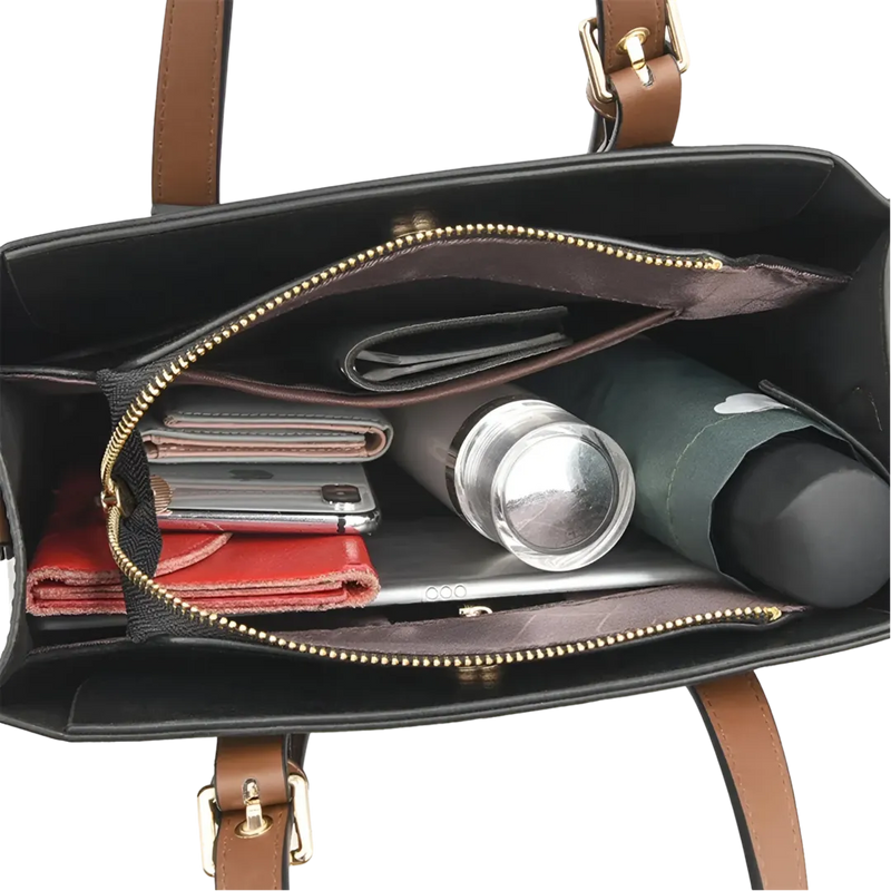 Bolsa Tote Grape em Couro | Espaçosa e Elegante para seu Dia