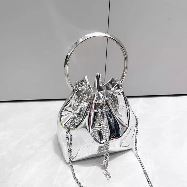 Bolsa Clutch para Noite - Bucket Bags | Design Metalizado e Sofisticado