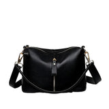 Bolsa de Ombro | Couro Genuíno | Versátil e Elegante | Fecho de Zíper