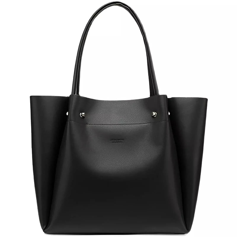 Bolsa Tote Minimalista Zaravski Compacta em Couro de Alta Qualidade
