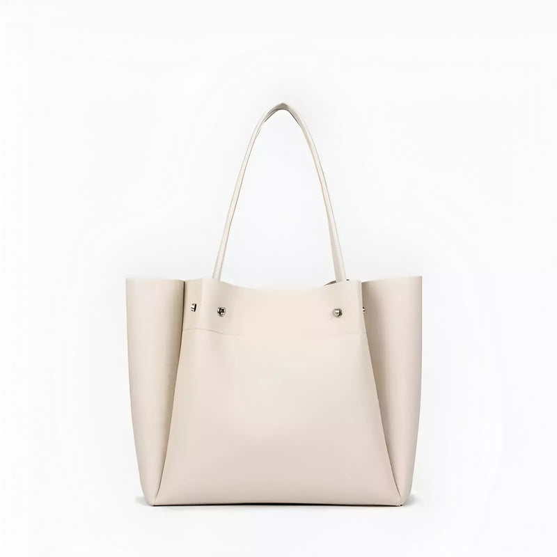 Bolsa Tote Minimalista Zaravski Compacta em Couro de Alta Qualidade
