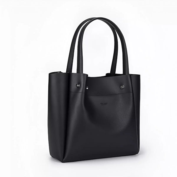 Bolsa Tote Minimalista Zaravski Compacta em Couro de Alta Qualidade