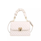 Bolsa Transversal Cloe - Alça Plissada e Fecho de Coração | Elegante e Versátil