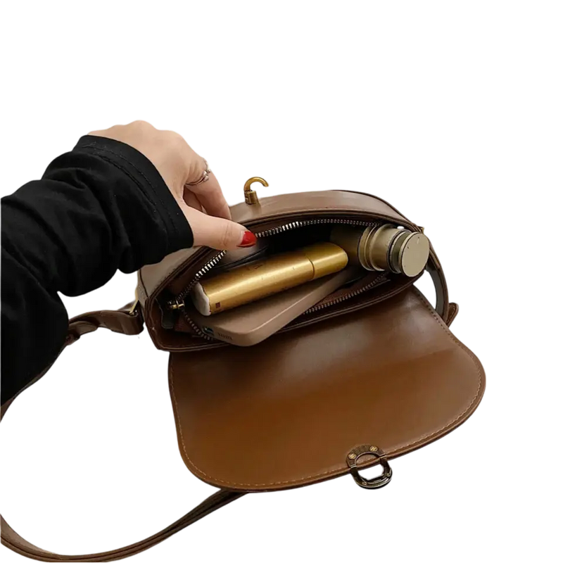 Bolsa Transversal Ulisses Alto Padrão - Shoulder Bag Retro | Couro de Qualidade