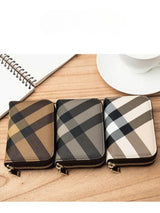 Carteira de Bolsa Casual Xadrez para Mulheres - Ideal para o Dia a Dia