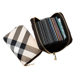 Carteira de Bolsa Casual Xadrez para Mulheres - Ideal para o Dia a Dia