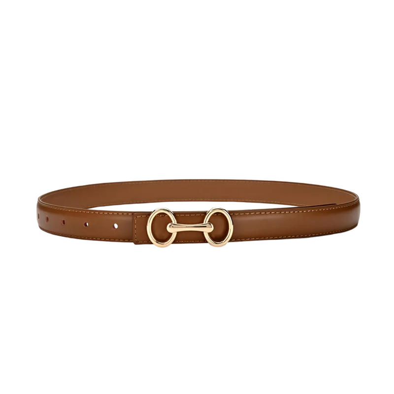 Cinto em Couro com Fivela Ajustável | Elegância e Versatilidade para Mulheres Modernas