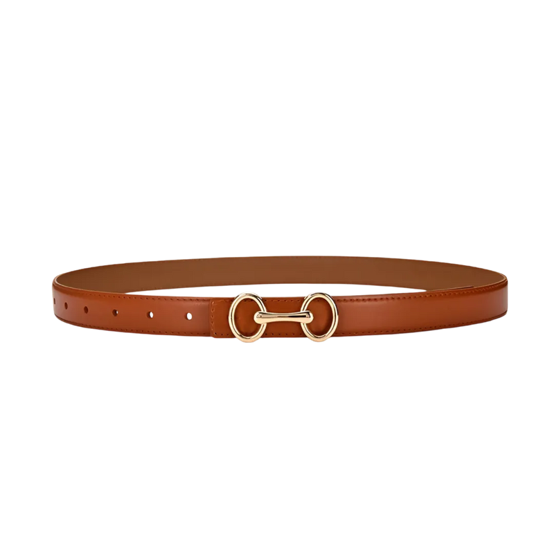 Cinto em Couro com Fivela Ajustável | Elegância e Versatilidade para Mulheres Modernas