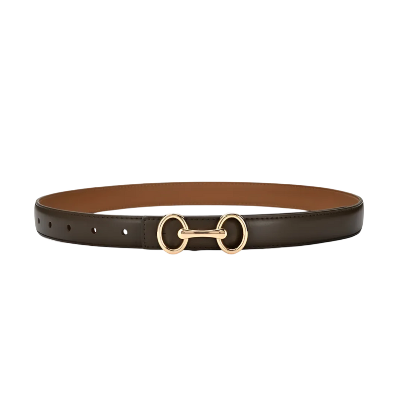 Cinto em Couro com Fivela Ajustável | Elegância e Versatilidade para Mulheres Modernas