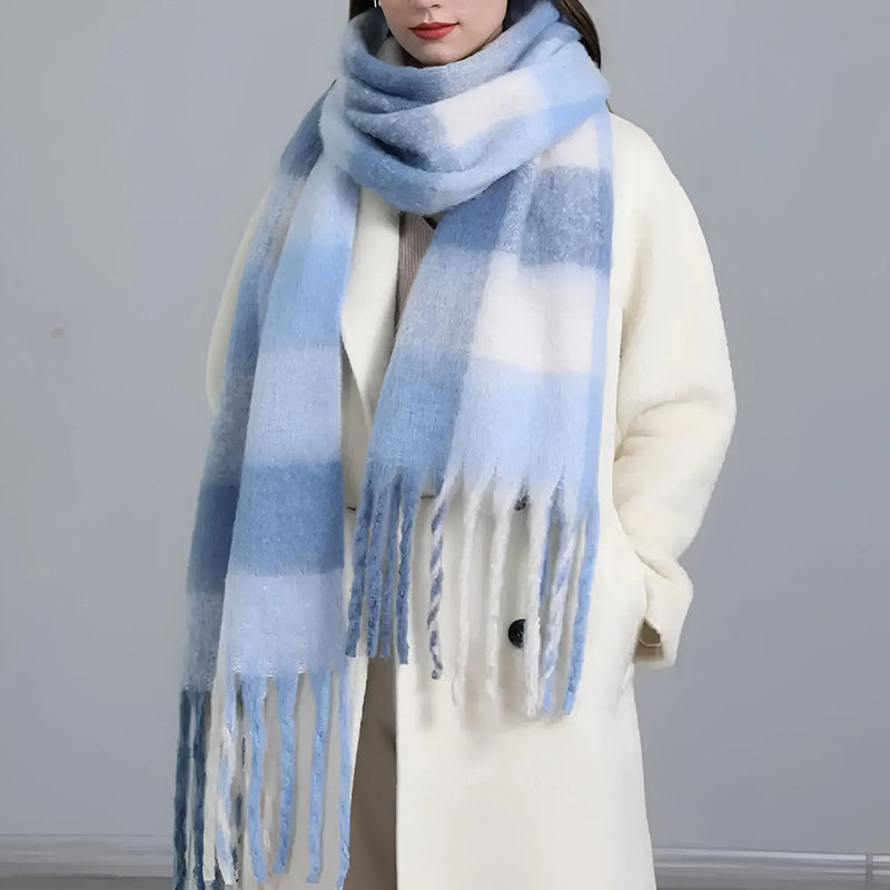 Echarpe Xadrez Moda Feminina - Conforto e Elegância no Inverno
