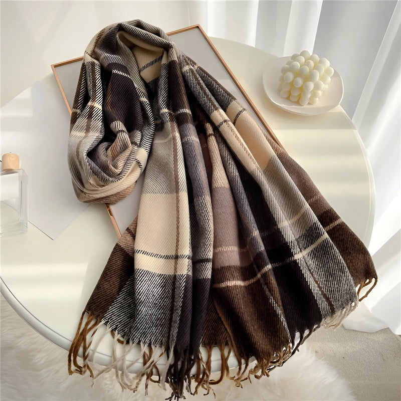 Echarpe Xadrez para Mulheres - Moderno e Elegante | Ideal para o Inverno