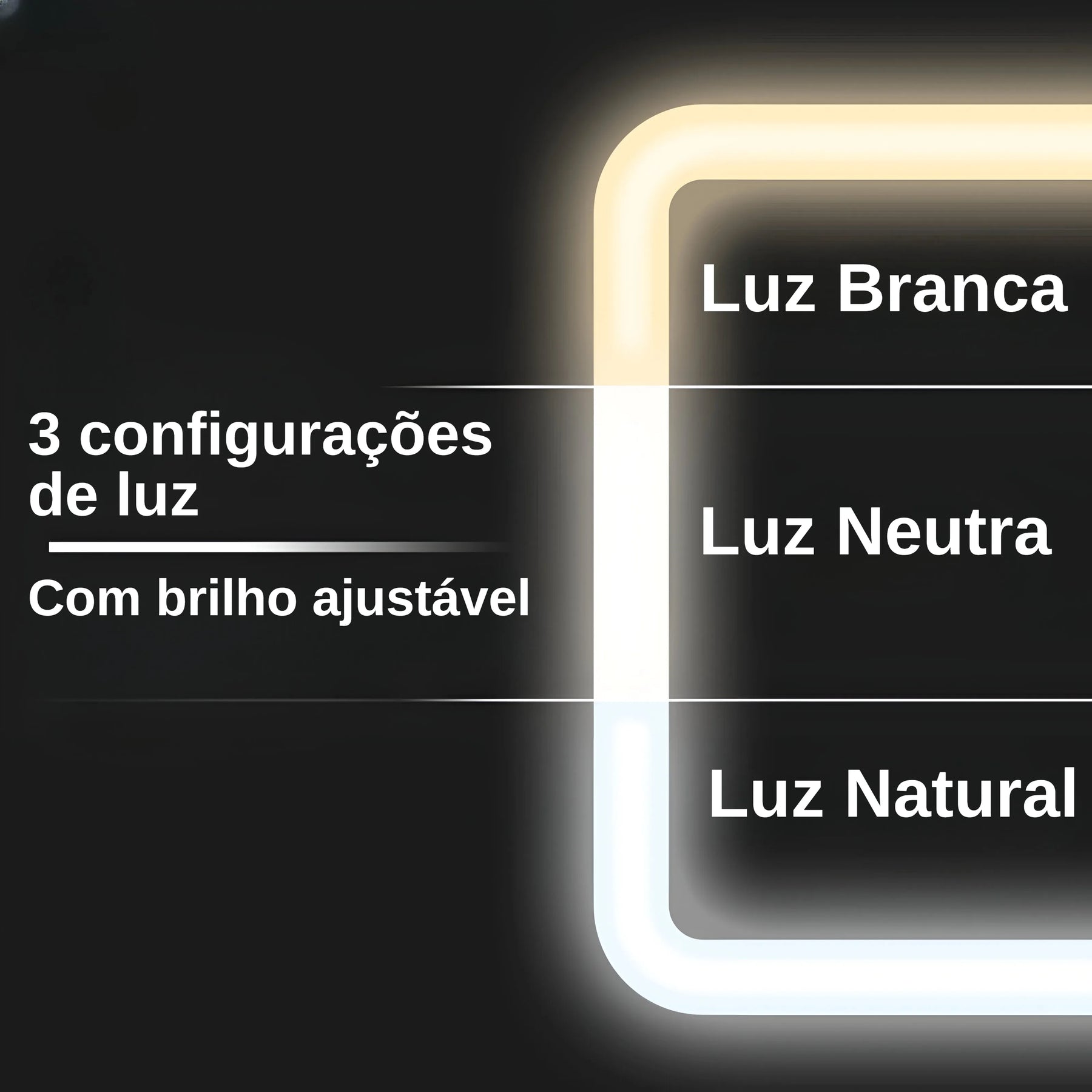 Estojo e Bolsa de Maquiagem Portátil com Espelho LED Iluminado - em Couro