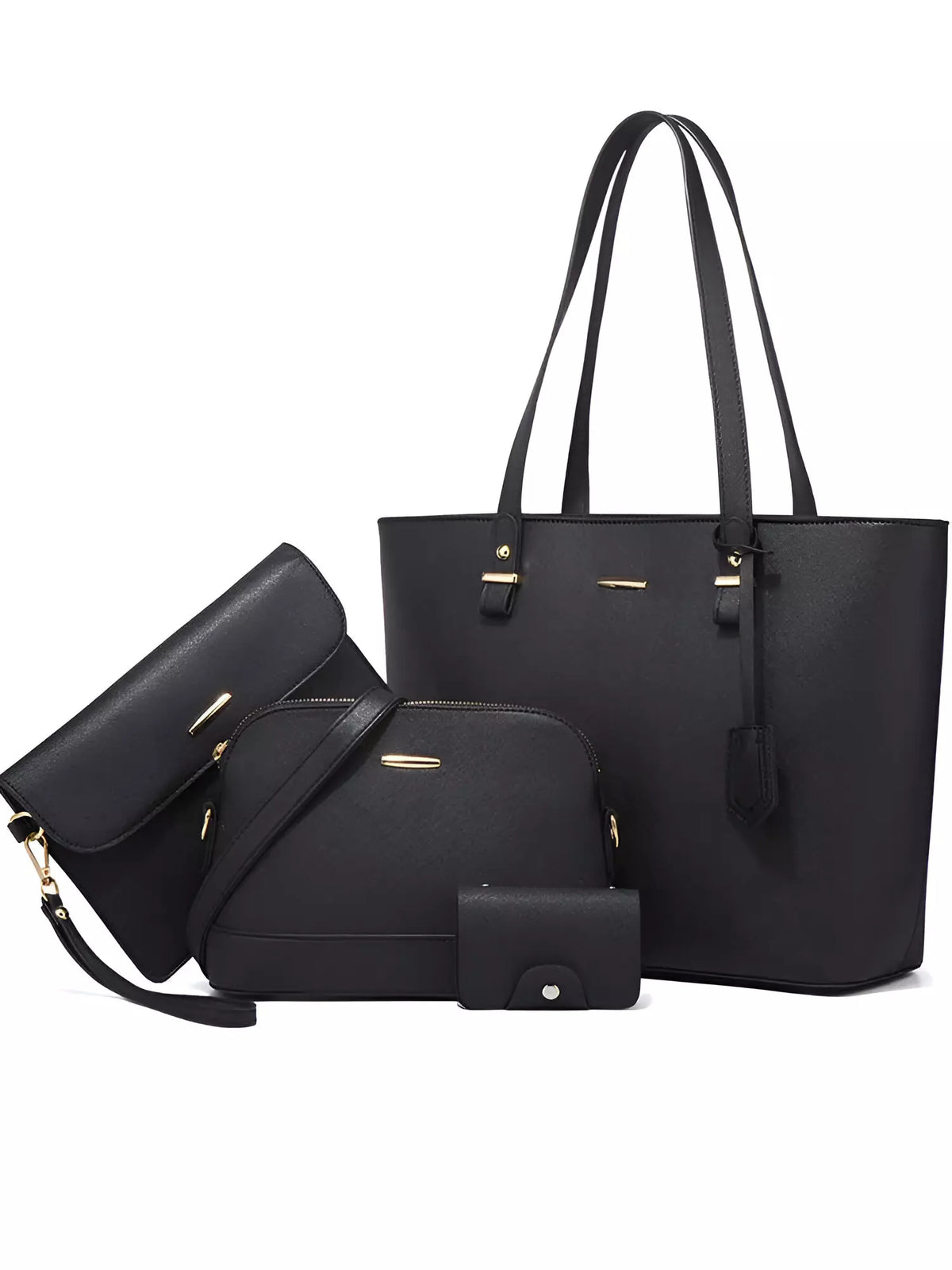 Conjunto de Bolsas Milano com 4 Peças: Tote, Transversal, Ombro - Alta Capacidade, Estilo e Versatilidade