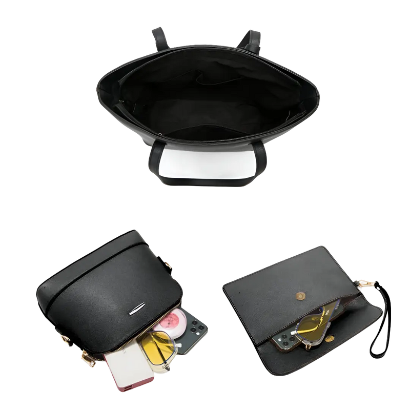 Conjunto de Bolsas Milano com 4 Peças: Tote, Transversal, Ombro - Alta Capacidade, Estilo e Versatilidade