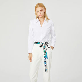 Lenço Estampado Feminino Tipo Gravata Estilo Farm