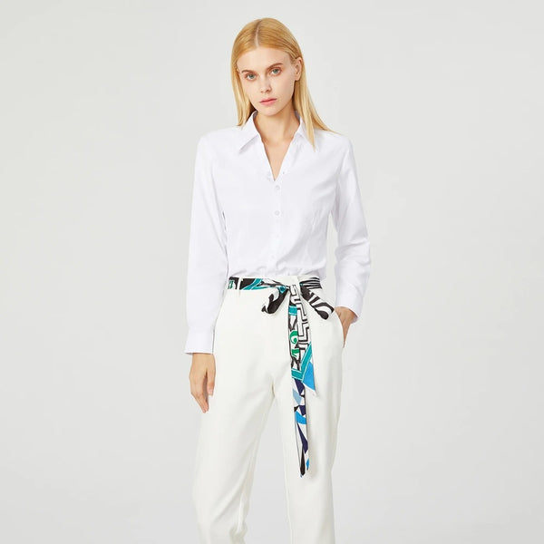 Lenço Estampado Feminino Tipo Gravata Estilo Farm